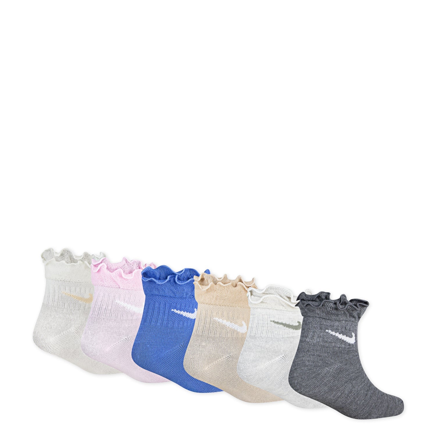 6 Pack X-Small Ruffle Ankle Sock