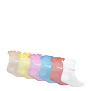 6 Pack X-Small Ruffle Ankle Sock