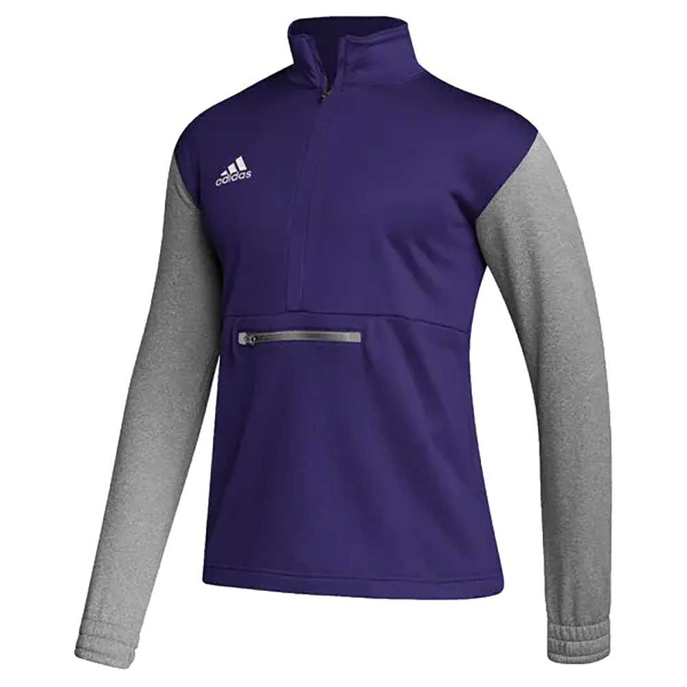 Men's Team 1/4 Zip - Collegiate Purple/Medium Grey Heather/White