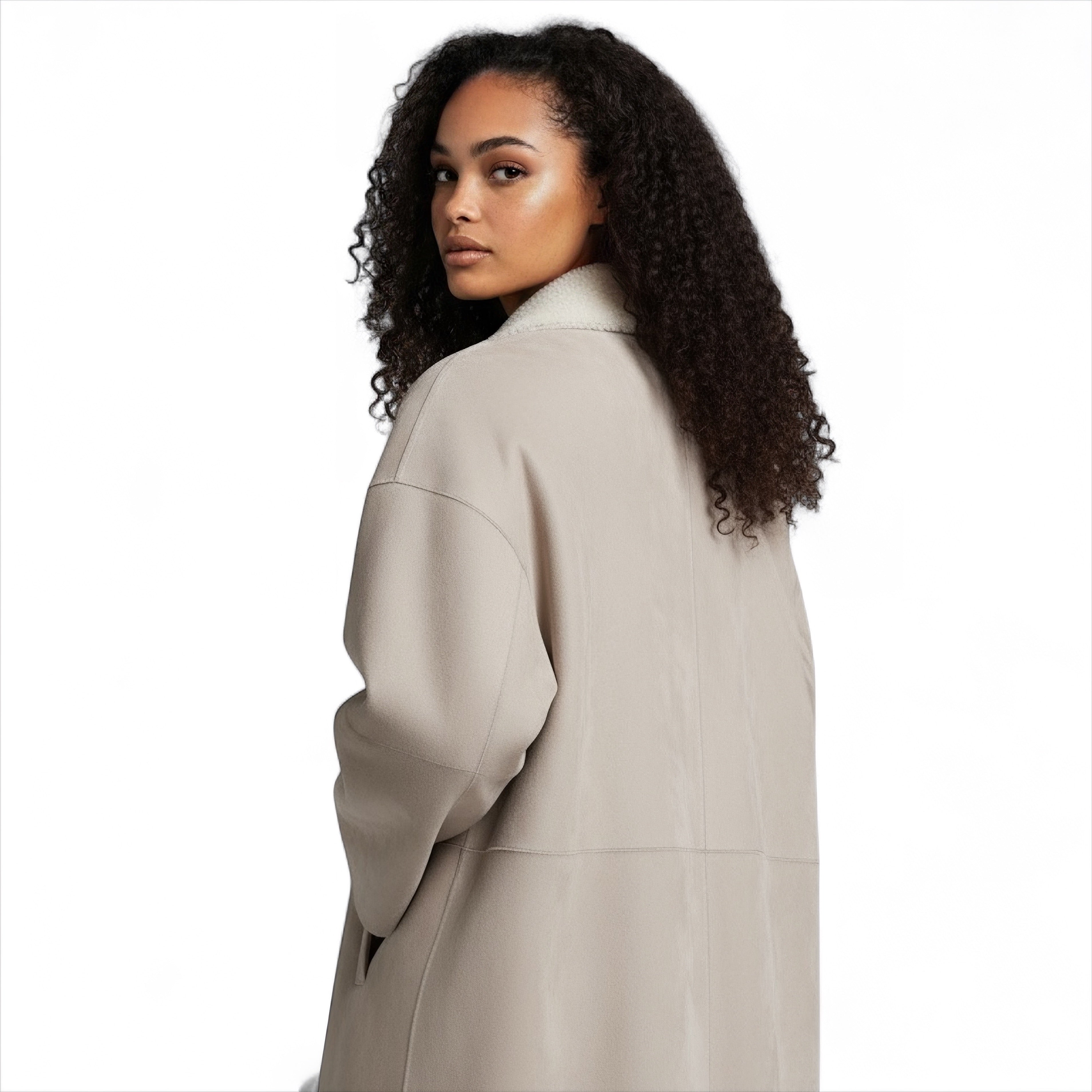 UGG Remy Reversible Shearling Mushroom Coat - Women's