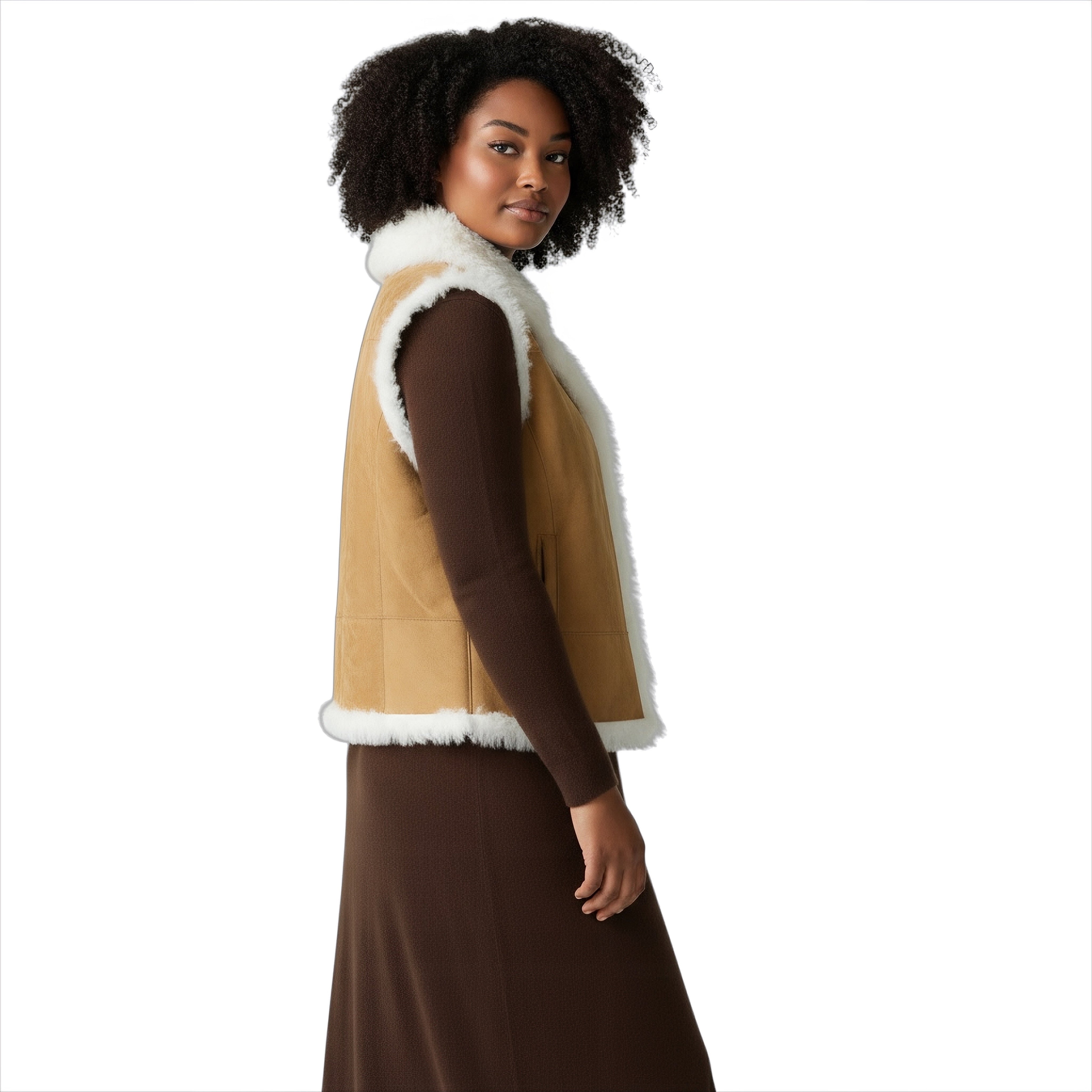 UGG Renee Toscana Shearling Chestnut Vest - Women's