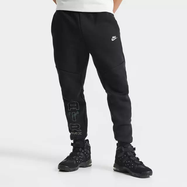 Men's Nike Tech Fleece Air Max Jogger Pants - Black/Neon Yellow
