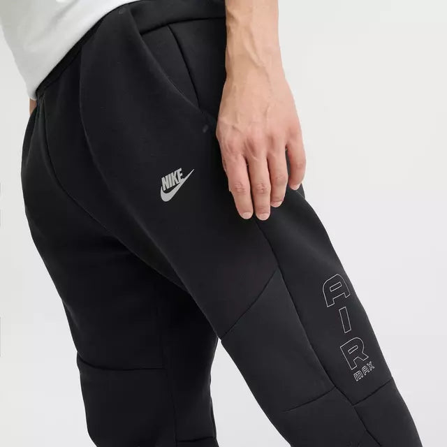 Men's Nike Tech Fleece Air Max Jogger Pants - Black/Neon Yellow