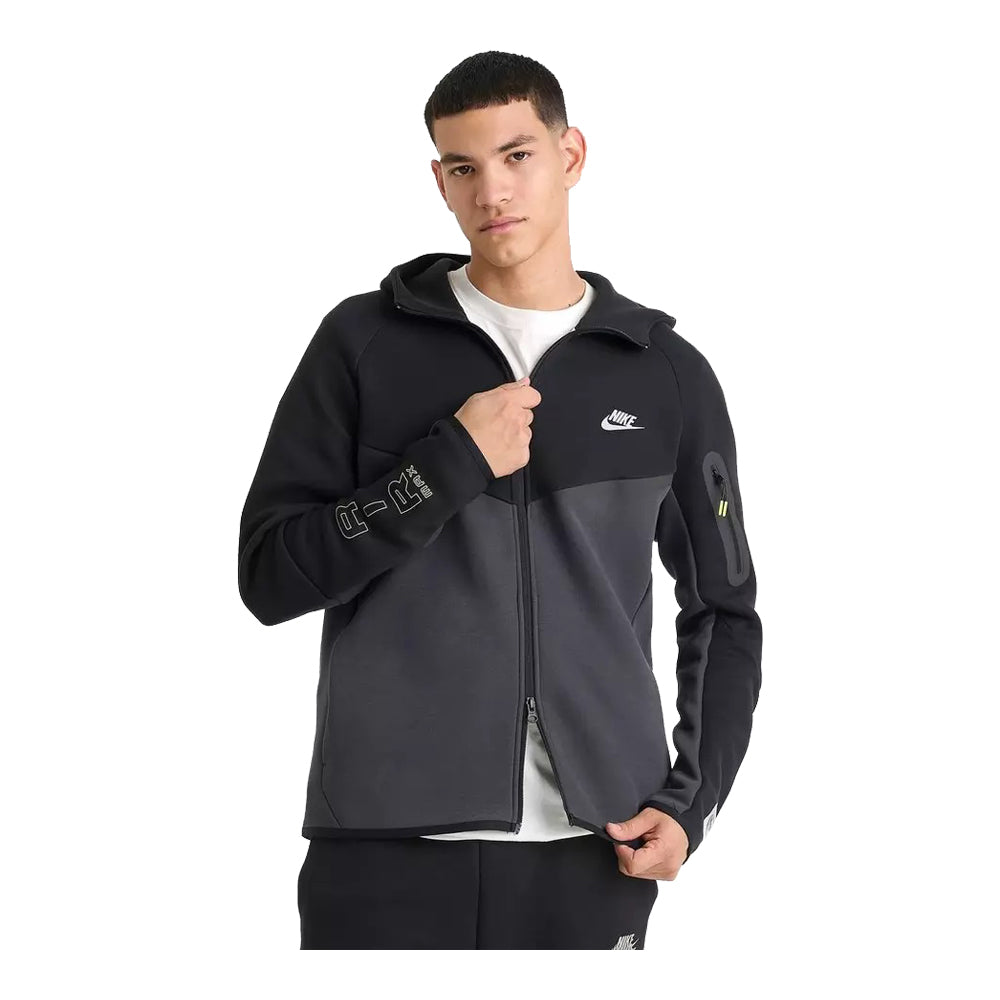 Men's Nike Tech Fleece Windrunner Full-Zip/Air Max - Black & Dark Smoke Grey