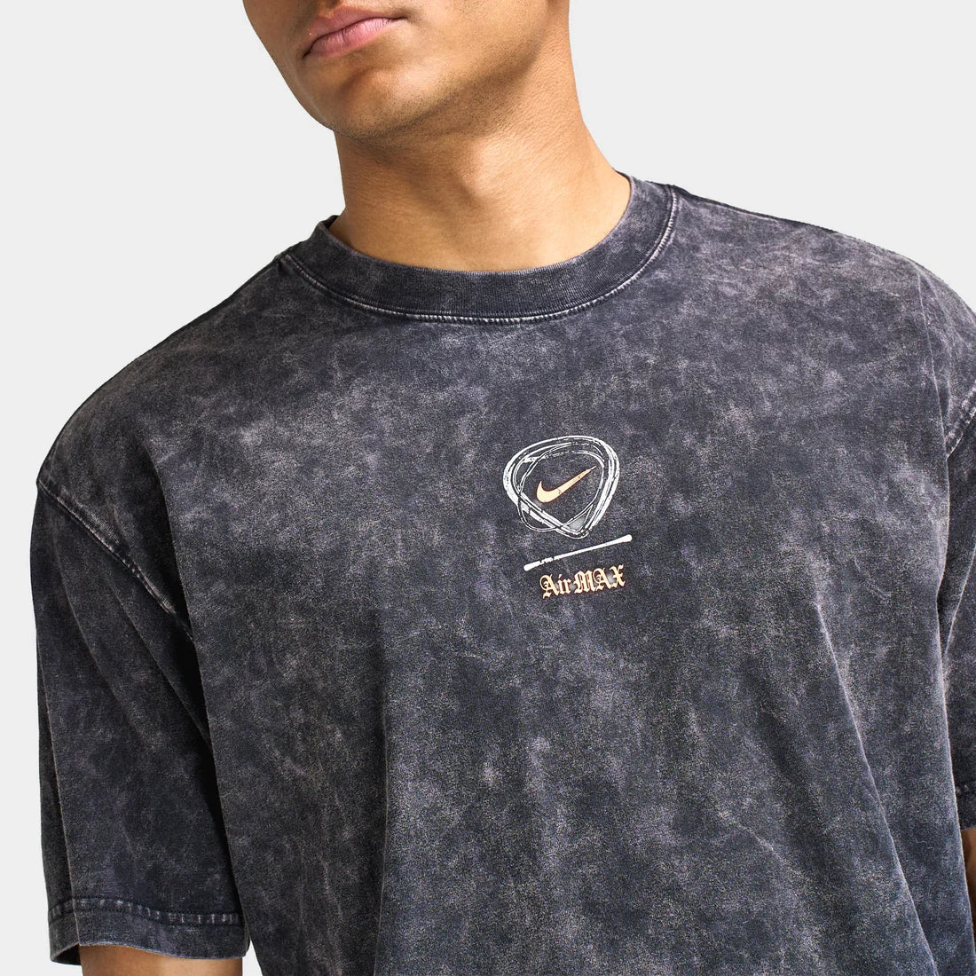 Men's Nike Sportswear Max90 No Mercy Graphic T-Shirt - Black/Bright Citrus