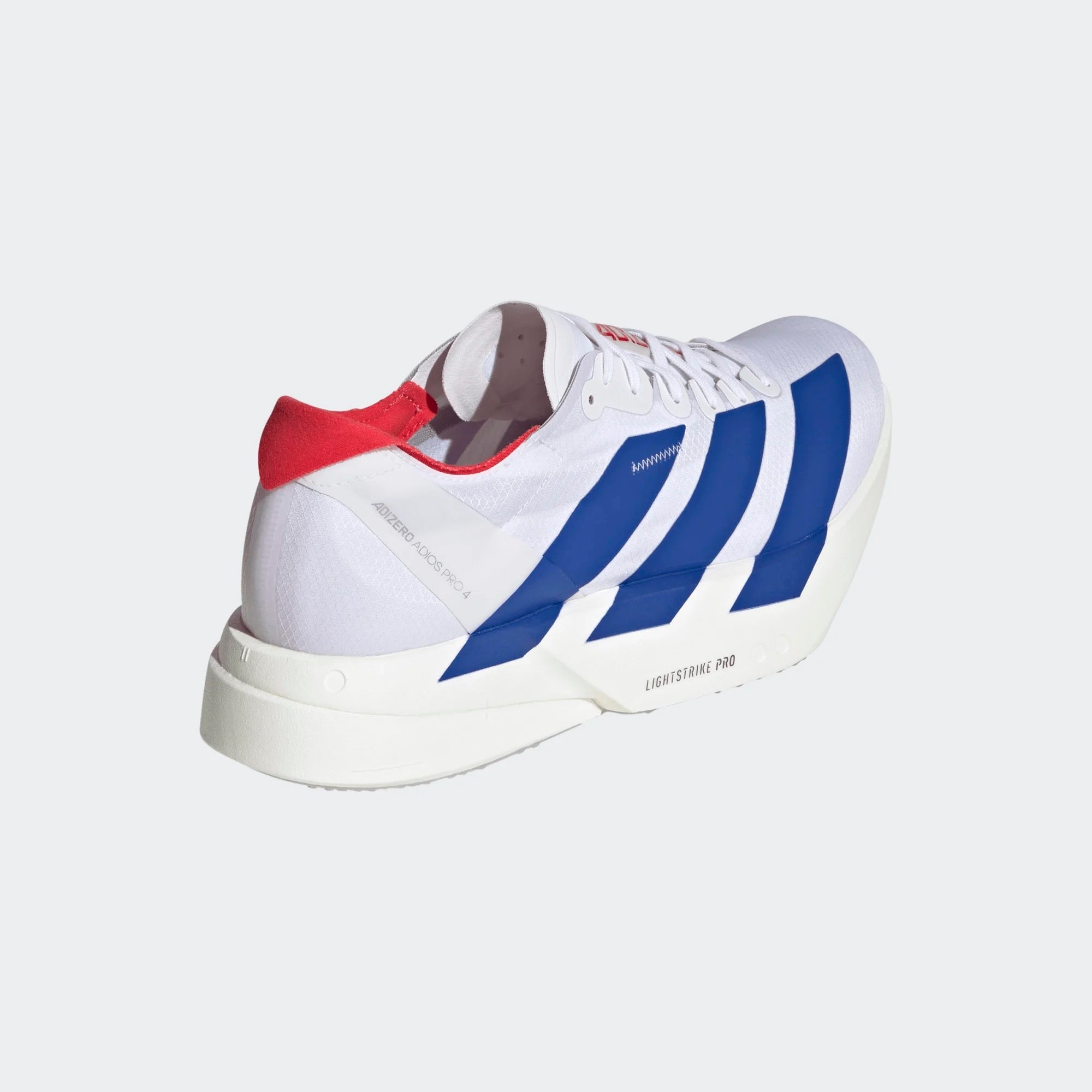 Men’s Adizero Adios Pro 4 (Cloud White / Royal Blue / Pure Ruby)