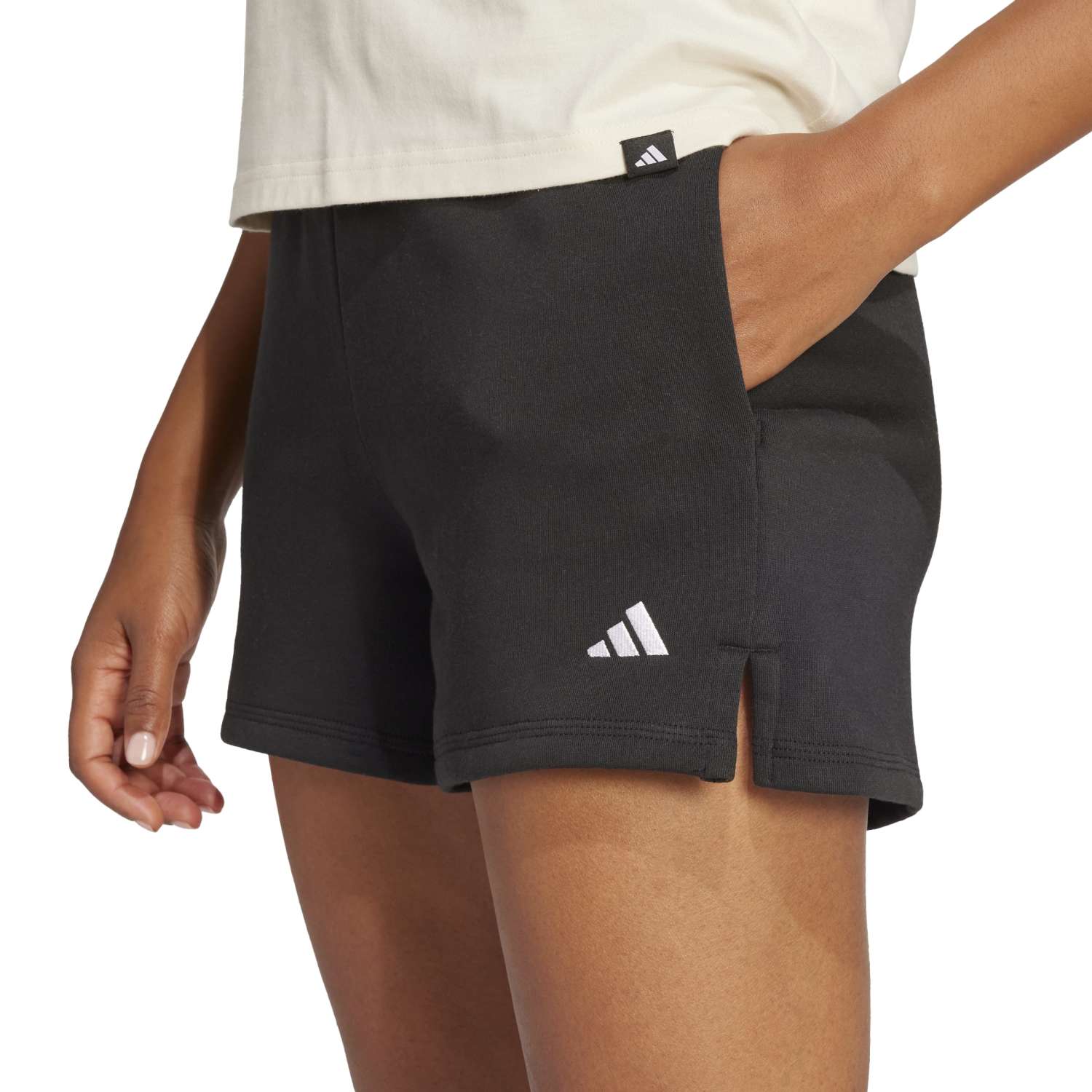 Essentials 3 Stripes Cotton Shorts - Womens