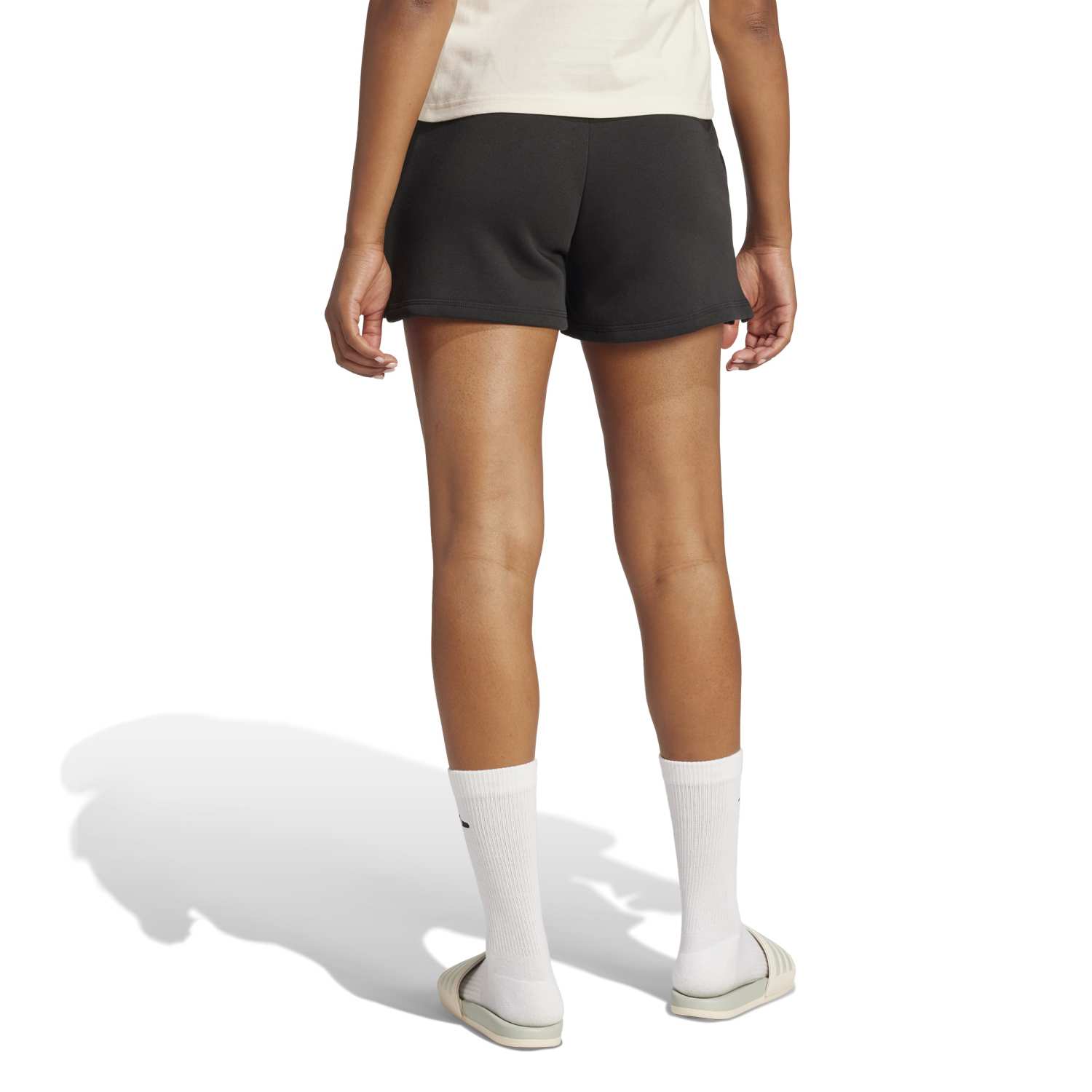 Essentials 3 Stripes Cotton Shorts - Womens