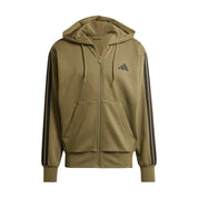 Essentials 3 Stripes Fleece FZ Hoody - Mens