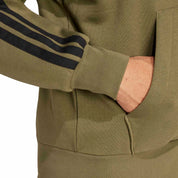 Essentials 3 Stripes Fleece FZ Hoody - Mens