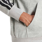 Essentials 3 Stripes Fleece FZ Hoody - Mens