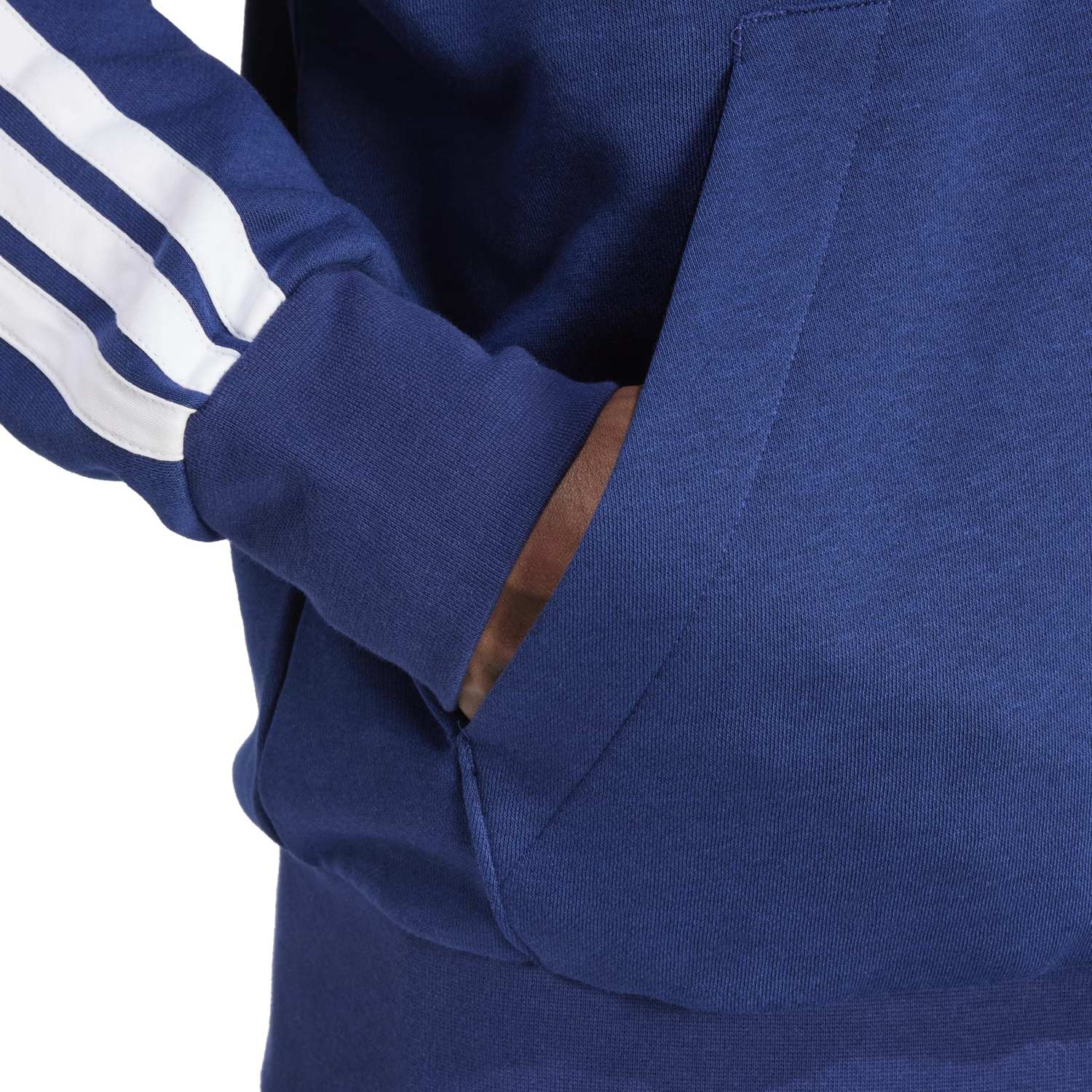 Essentials 3 Stripes Fleece FZ Hoody - Mens