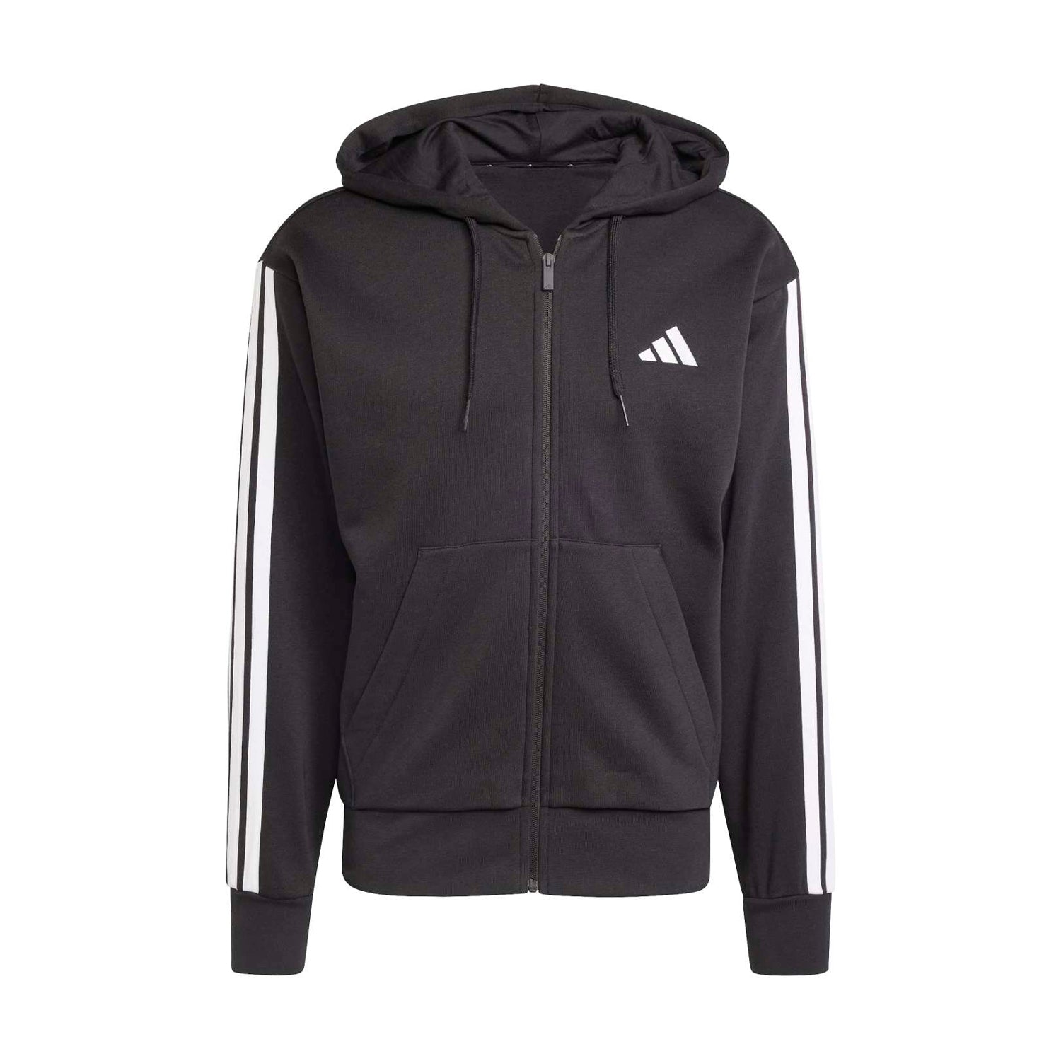 Essentials 3 Stripes Fleece FZ Hoody - Mens
