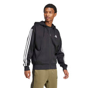 Essentials 3 Stripes Fleece FZ Hoody - Mens