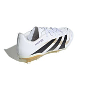 JR Predator League FG/MG Soccer Cleat - Cloud White/Core Black/Gold Metallic - Regular (D)