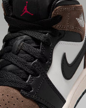 Little Kid's Air Jordan 1 Mid Black/Palomino/University Red/Phantom DQ8424-007