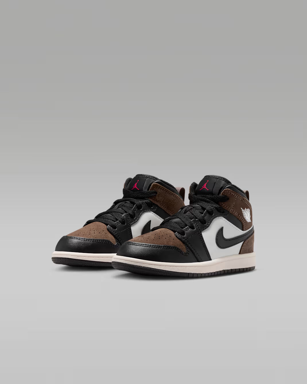 Little Kid's Air Jordan 1 Mid Black/Palomino/University Red/Phantom DQ8424-007