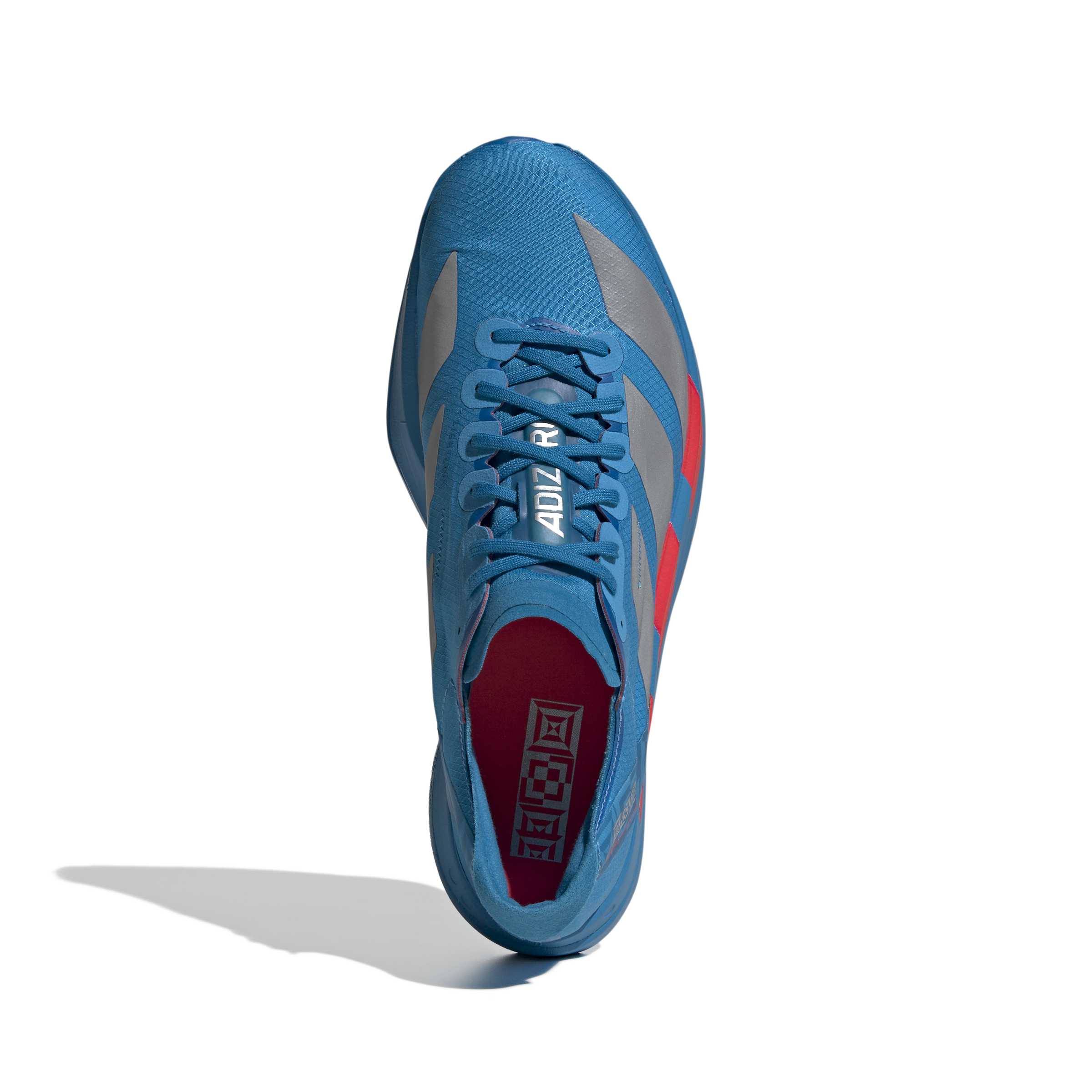 Men’s Adizero Adios Pro 4 (Solar Blue / Silver Metallic / Lucid Red)