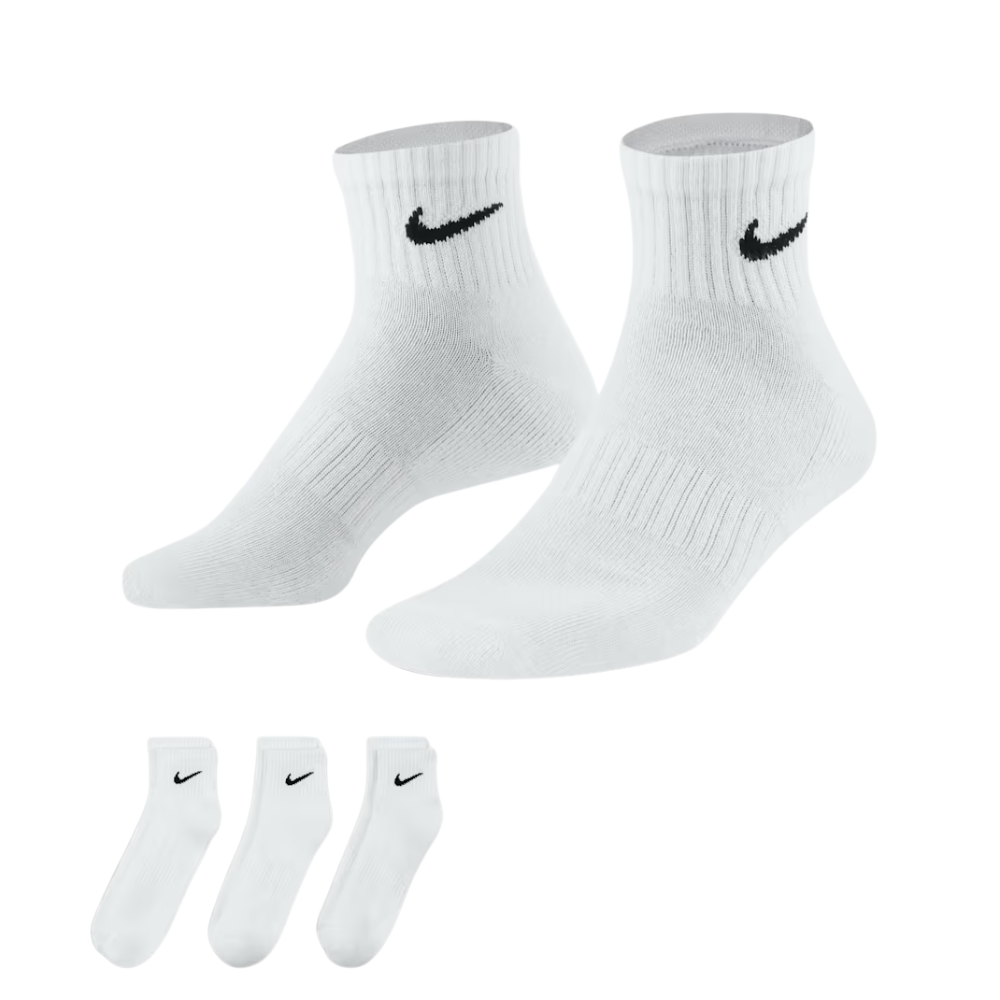 Nike Everyday Cushioned Socks (6 Pairs) - White & Black