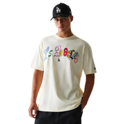 New Era Men's LA Dodgers MLB Life Graphic Cream T-Shirt