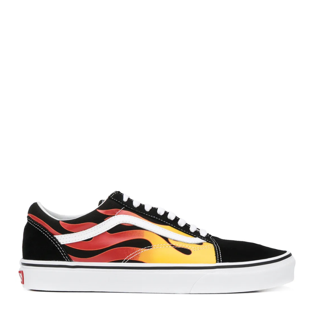 MEN'S VANS OLD SKOOL FLAME BLACK/TRUE WHITE VN0A38G1PHN