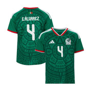 Mexico 26/27 E. Alvarez #4 Replica Home Jersey - Youth