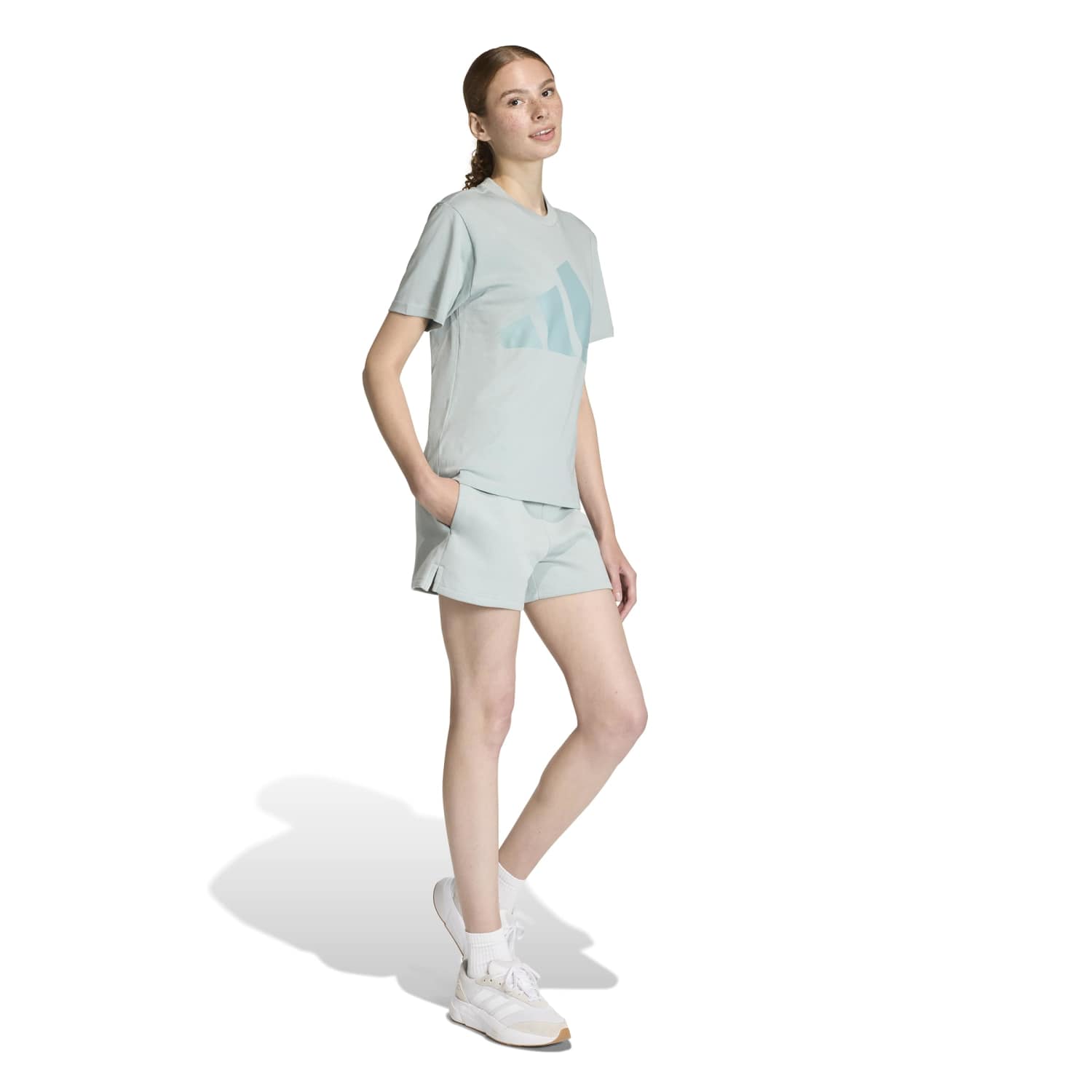 Essentials 3 Stripes Cotton Shorts - Womens