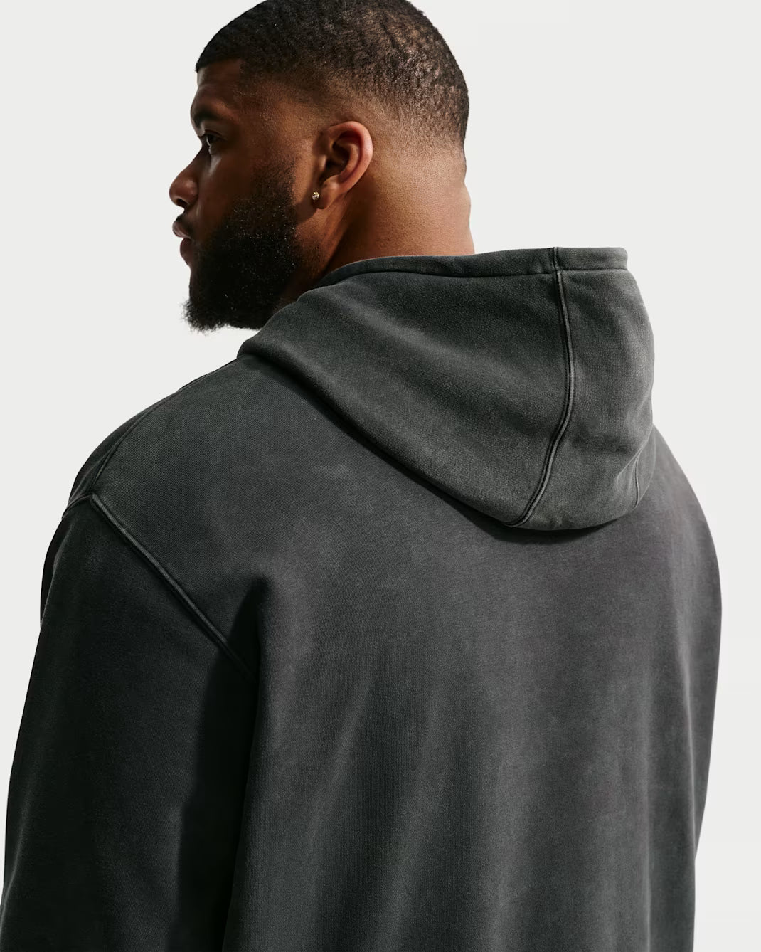 Men's Nike Sportswear Club Washed Fleece Hoodie Anthracite/Anthracite IQ1219-060