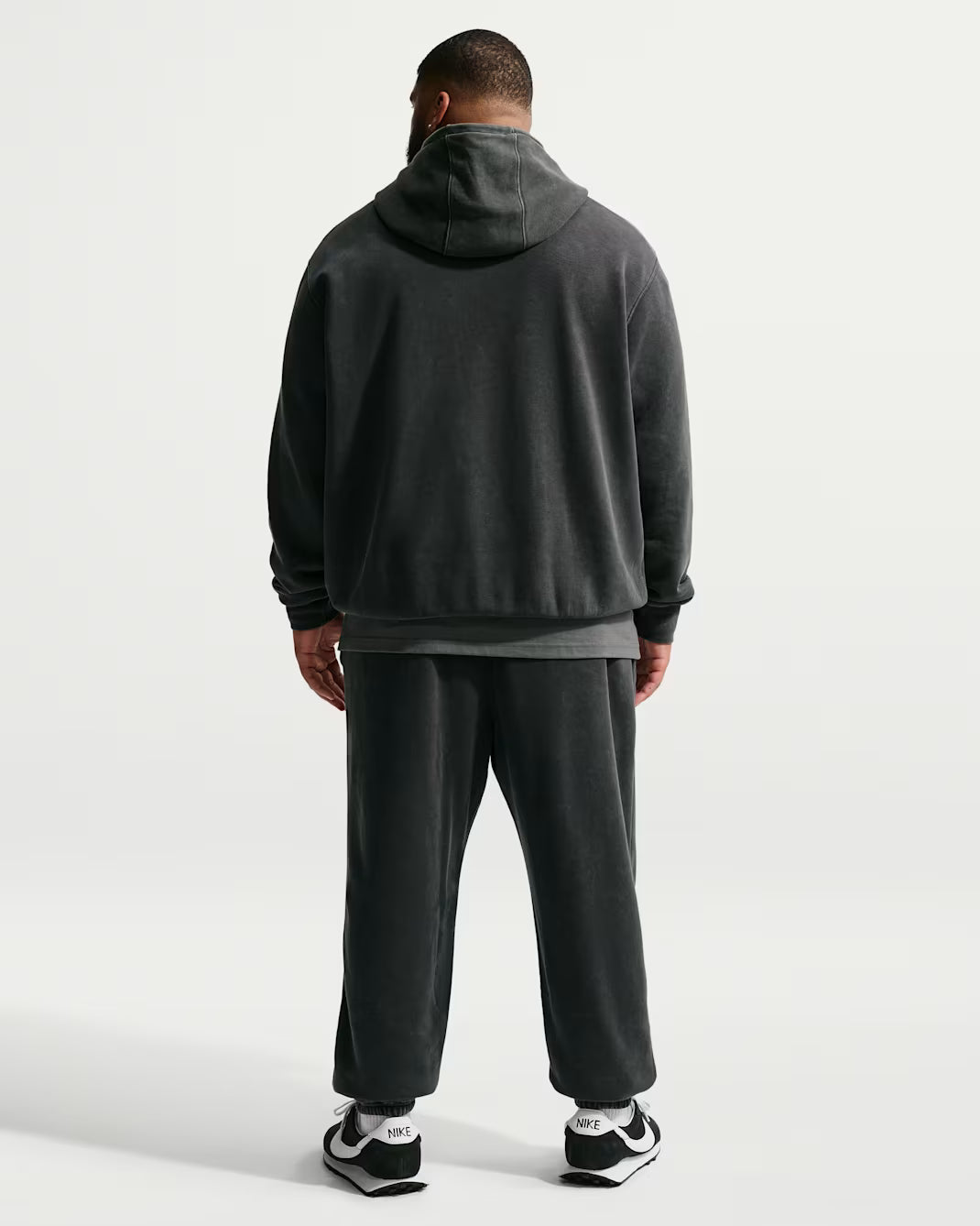 Men's Nike Sportswear Club Washed Fleece Hoodie Anthracite/Anthracite IQ1219-060
