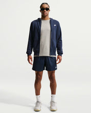 Men's Nike Club Fleece Full-Zip Hoodie - Obsidian/Obsidian/White