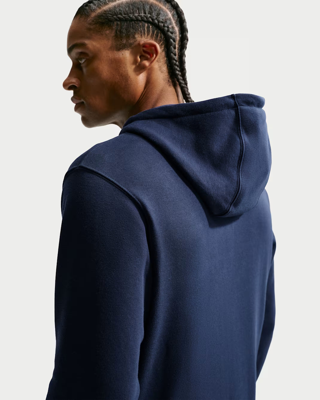 Men's Nike Club Fleece Full-Zip Hoodie - Obsidian/Obsidian/White