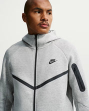 Men's Nike Tech Dark Fleece Windrunner Full-Zip Jacket Grey Heather/Black HV0949-063