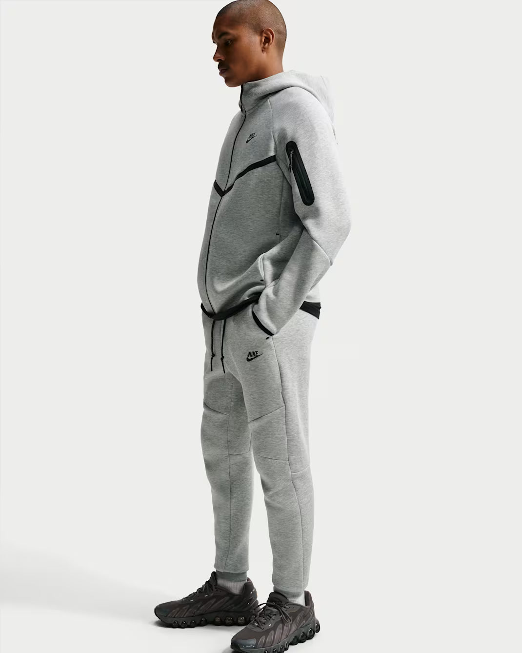 Men's Nike Tech Fleece Joggers Dark Grey Heather/Black HV0959-063