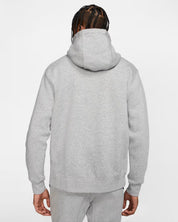 Men's Nike Sportswear Club Fleece Full Zip Hoodie Dark Grey Heather/Matte Silver/White BV2645-063