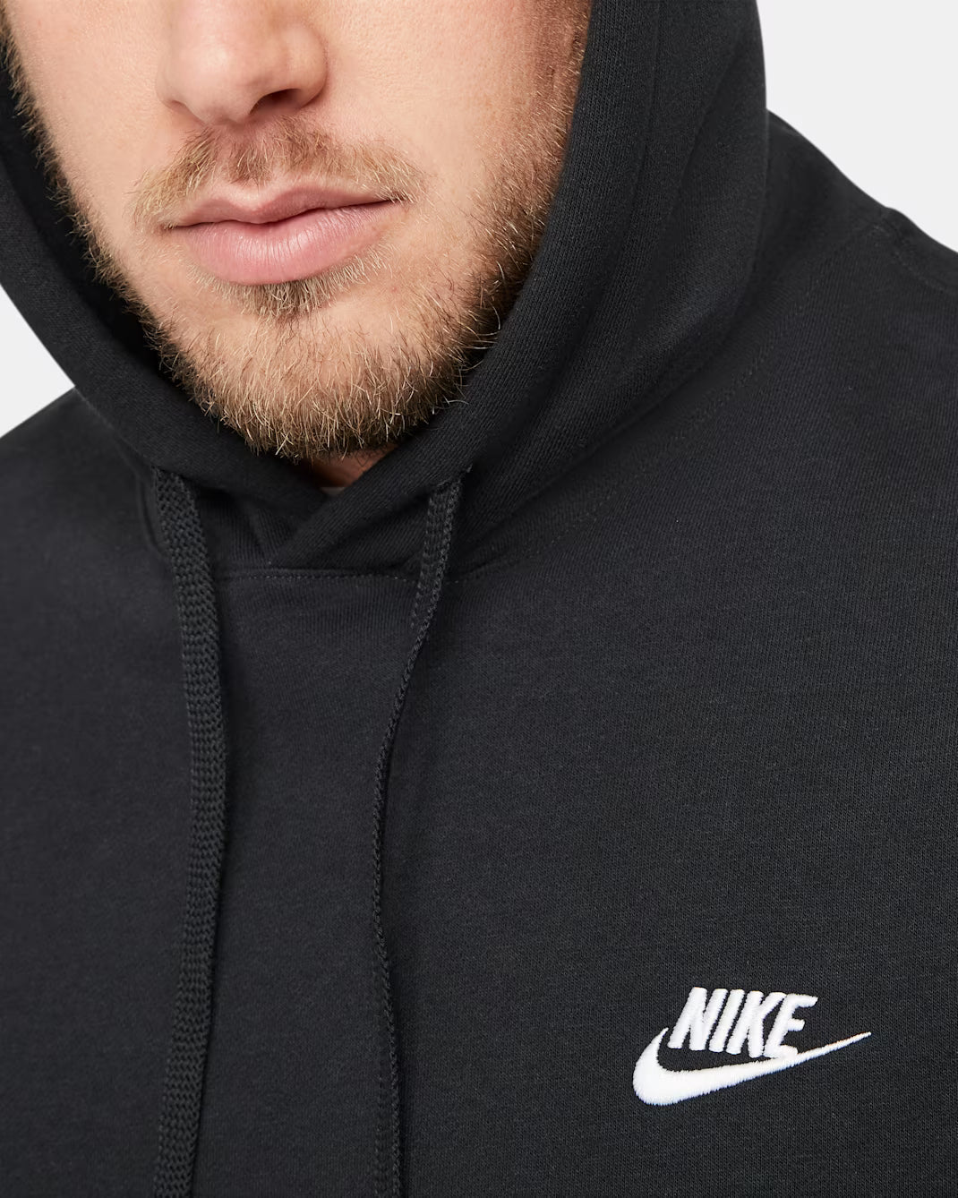 Men's Nike Sportswear Club Fleece Hoodie Black/Black/White BV2654-010