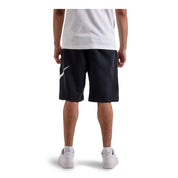 Men's Nike Club Fleece Swoosh Shorts - Black/Black/White