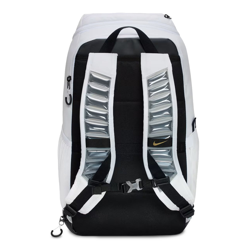 Nike Varsity Elite Backpack - White/Black & Metallic Gold