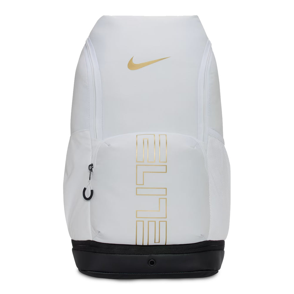 Nike Varsity Elite Backpack - White/Black & Metallic Gold