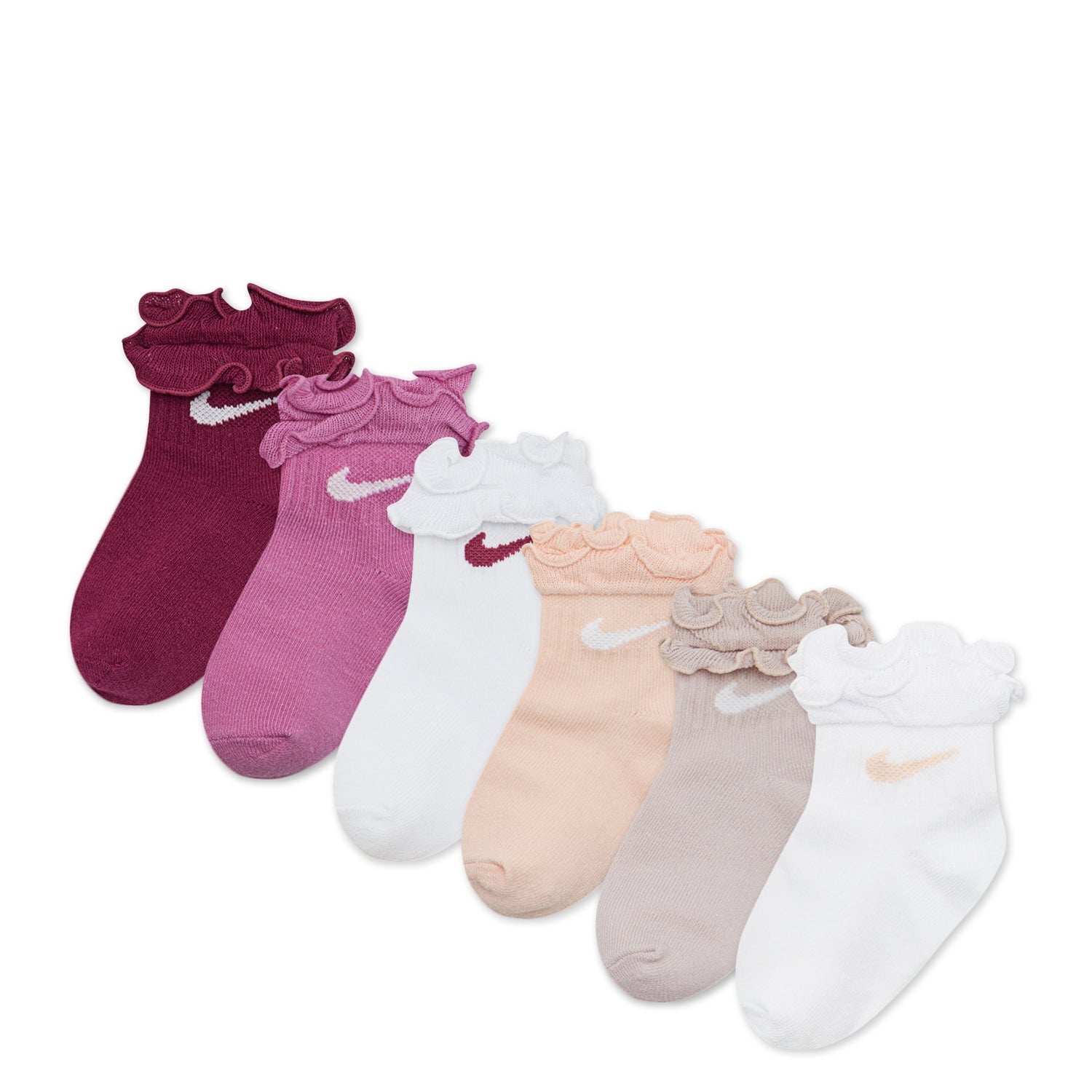 6 Pack Infant Ruffle Sock