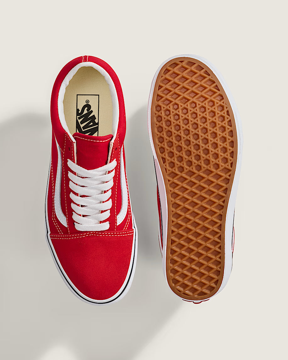 MEN'S VANS OLD SKOOL RACING RED/WHITE VN0A4BV5JV6