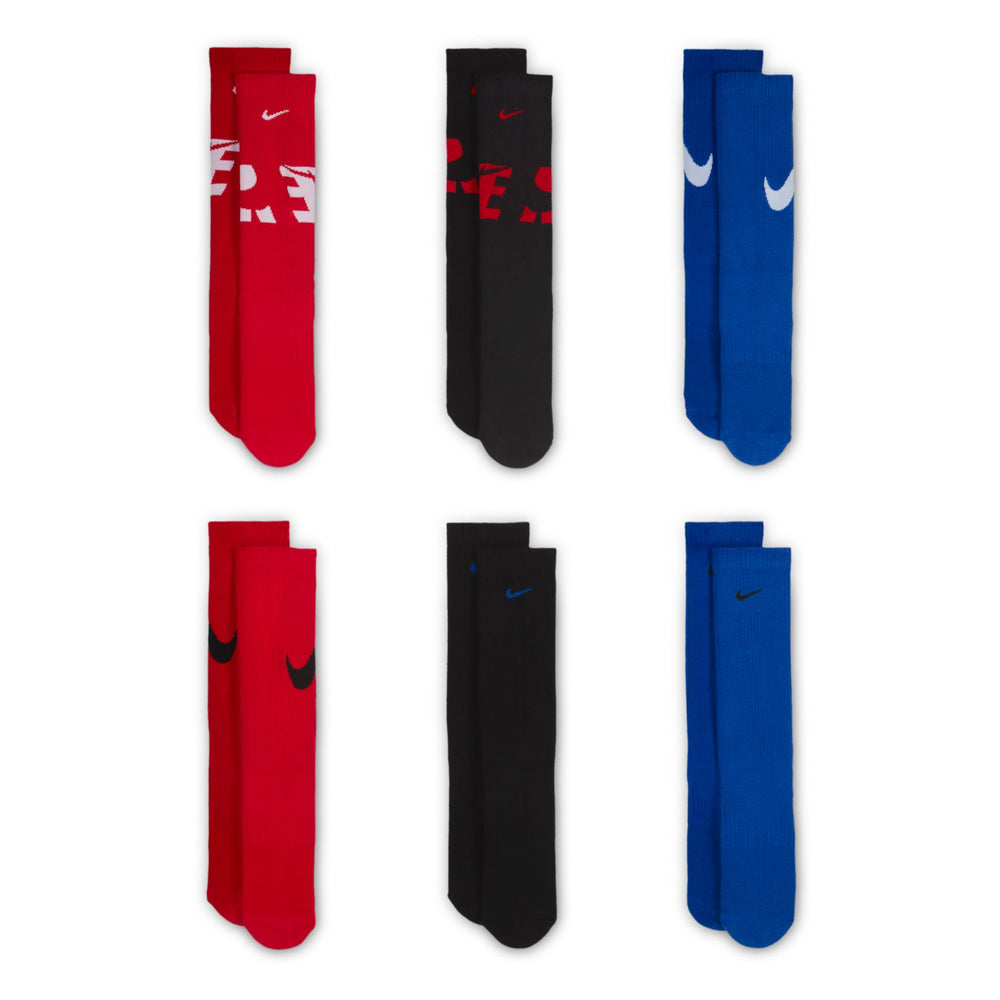 6 Pack Youth Everyday Cushioned Crew Sock
