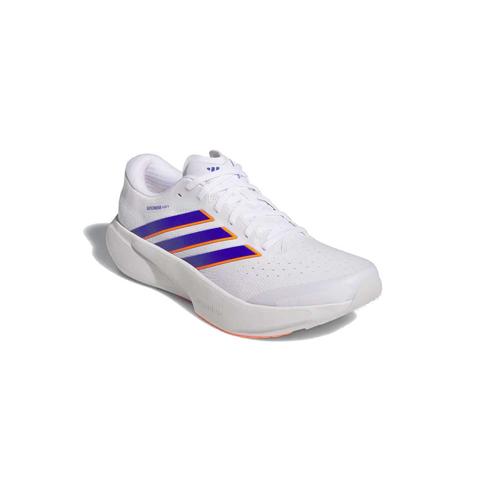 Men's Supernova Rise 3 Running Shoe - Footwear White/Lucid Blue/Dash Grey - Regular (D)