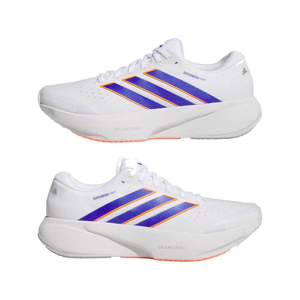Men's Supernova Rise 3 Running Shoe - Footwear White/Lucid Blue/Dash Grey - Regular (D)