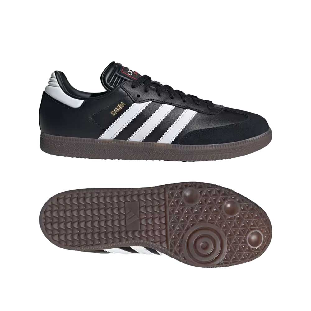 Men's Samba Indoor Soccer Shoe - Core Black/Cloud White/Vivid Red - Regular (D)