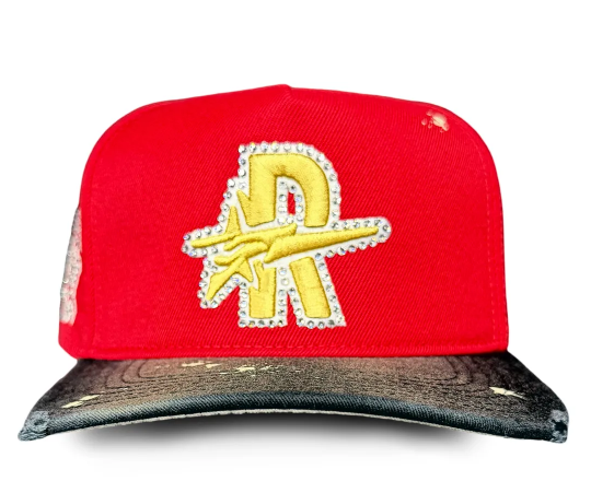 Men's Rough Play Vintage Snapback Red/Gold vintagehat-rdgld