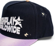 Men's Rough Play Worldwide Snapback Hat Navy/Purple worldwide-nvyprp