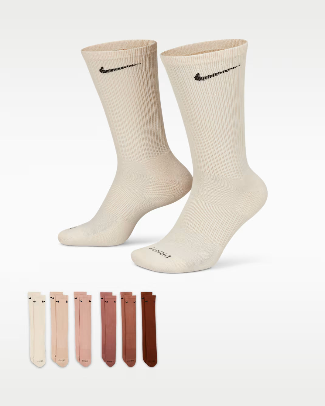 Nike Everyday Plus Cushioned Training Crew Socks (6 Pairs) Multi-Color SX6897-904