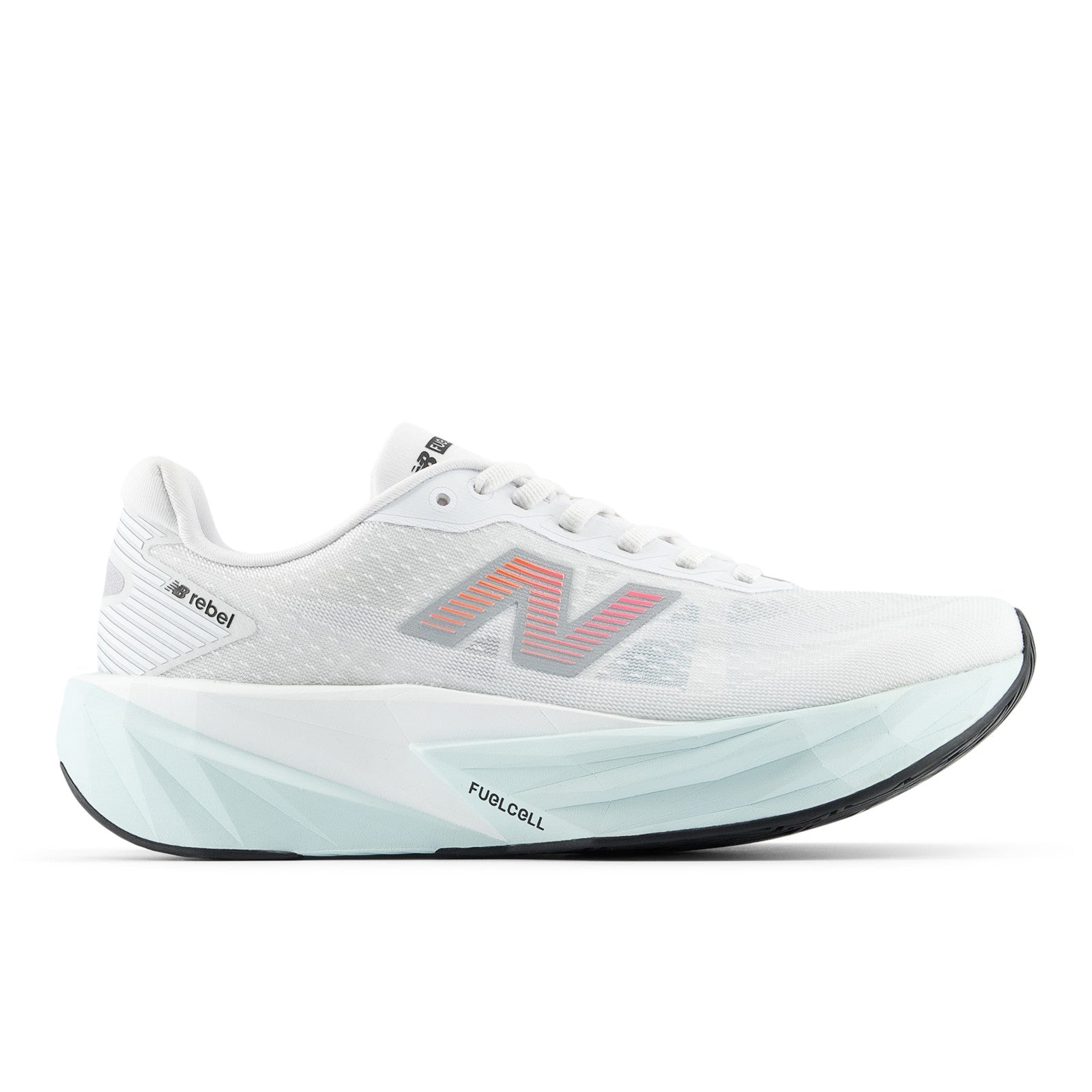 Women's FuelCell Rebel v5 (8U7 - NB 103 White/Pink Heat/Glint Blue)