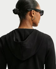 Women's Nike Sportswear Chill Knit Slim Long-Sleeve Full-Zip Top Black/Black/White IM8379-010