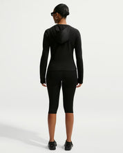 Women's Nike Sportswear Chill Knit Slim Long-Sleeve Full-Zip Top Black/Black/White IM8379-010